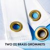 Combo Pack USA American Flag & Chicago Flag 2x3 Ft Embroidered Spun Polyester Indoor Outdoor Brass Grommets