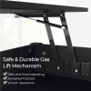 Lift Top Coffee Table with Hidden Compartment for Livingroom, Black