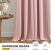 Baby Pink Blackout Curtains for Girls Bedroom Living Room 63 Inches Long 2 Panels