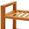 Shoe Rack with 5 Shelves 39.4"x10.6"x39.4" Solid Oak Wood