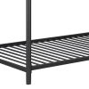 Furniture Triple Bunk Bed, Twin/Twin/Twin, black