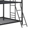 Furniture Triple Bunk Bed, Twin/Twin/Twin, black