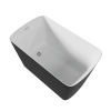 47" 100% Acrylic Freestanding Bathtub,Contemporary Soaking Tub,Matte Black bathtub
