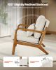 Mid-Century Modern Accent Chair Linen Fabric Armchair with 5.7 in Cushion