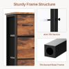 8 Drawers Fabric Drawer Cabinet, Clothes Storing, Strong TV Stand, for Bedrooms, Wardrobes, Entryways, and Living Rooms, Rust