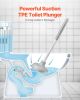 Toilet Brush and Plunger Set with PP Handle for Bathroom Deep Cleaning