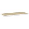 Floating Wall Shelf Oak and White 31.5"x9.3"x1.5" MDF