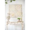 S/4 Distressed Wooden Square Wall Panels, 17.5x17.5"