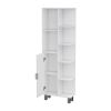 White 9-Shelf Linen Cabinet