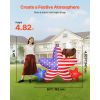 4.82 ft Patriotic Inflatable Decoration, Fourth of July Blow Up Inflatable Independence Day Decoration