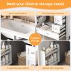 30 Inch Bathroom Vanity with Ceramic Sink, Grey Bathroom with 3 Drawers, Solid Wood Frame Modern Bathroom Storage Cabinet , Ideal for Home