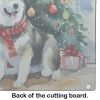 NEW Alaskan Malamute Cozy Christmas Glass Cutting Board Decorative Tempered Glass Kitchen Cutting and Serving Board Large Size Chopping Board