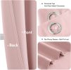 Baby Pink Blackout Curtains for Girls Bedroom Living Room 63 Inches Long 2 Panels