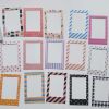 30 Pcs Striped Dots Paper Picture Frame Stickers Phote Album Border Sticker Journal Planner Scrapbooking Supplies