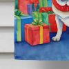 Pug Christmas Reindeer House Flag Large Porch Sleeve Pole Decorative Outside Yard Banner Artwork Wall Hanging, Polyester, House Size, Multicolor