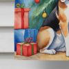 Beagle Christmas Reindeer House Flag Large Porch Sleeve Pole Decorative Outside Yard Banner Artwork Wall Hanging, Polyester, House Size, Multicolor