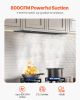 Range Hood Insert, 30Inch Built-in Kitchen Vent Hood, 800CFM Stainless Steel Stove Hood, with Gesture & Touch Control, LED Light, Baffle Filters