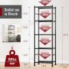 Storage Shelves - Set of 2, 5-Tier Metal Shelf Organizer, Space-Saving Garage Shelving with Leveling Feet, Standing Shelves Organizer for Kitchen