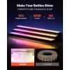 LED Lighted Liquor Bottle Display, 3 Tiers 40 inches, Acrylic Illuminated Home Bar Shelf Display with RF Remote & App Control