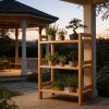 3 Tier Bamboo Storage Shelf, Freestanding Adjustable Organizer Rack for Kitchen Cabinets, Bathroom Countertop, Desk, Books, Shoes and Pantry