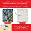 Border Collie Christmas Reindeer Porcelain Ornament Christmas Tree Hanging Decorations for Home Christmas Holiday, Rectangle, Gift, Multicolor