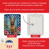 Belgian Malinois Christmas Reindeer Porcelain Ornament Christmas Tree Hanging Decorations for Home Christmas Holiday, Rectangle, Gift, Multicolor