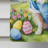 Sheltie Easter Egg Hunt House Flag Large Porch Sleeve Pole Decorative Outside Yard Banner Artwork Wall Hanging, Polyester, House Size, Multicolor