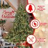 7.5FT Full-Shape Christmas Tree with 850 UL Lights Ã¢â‚¬â€œ PE/PVC Mixed Branches, 2441 Tips, Wide Base for Spacious Areas, Hinged Structure