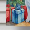 Samoyed Christmas Reindeer House Flag Large Porch Sleeve Pole Decorative Outside Yard Banner Artwork Wall Hanging, Polyester, House Size, Multicolor