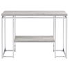 Natural Oak and Chrome Sofa Table
