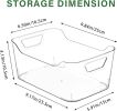 12 Pack Clear Plastic Storage Bins, Pantry Organizers and Storage, Clear Pantry Organizer Bins, Plastic Containers with Handle for Kitchen,Freezer