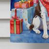 English Springer Spaniel Christmas Reindeer House Flag Large Porch Sleeve Pole Decorative Outside Yard Banner Artwork Wall Hanging, Polyester, House S