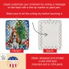 Basset Hound Christmas Reindeer Porcelain Ornament Christmas Tree Hanging Decorations for Home Christmas Holiday, Rectangle, Gift, Multicolor