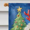 Komondor Christmas Reindeer House Flag Large Porch Sleeve Pole Decorative Outside Yard Banner Artwork Wall Hanging, Polyester, House Size, Multicolor