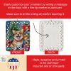 Corgi Christmas Reindeer Porcelain Ornament Christmas Tree Hanging Decorations for Home Christmas Holiday, Rectangle, Gift, Multicolor