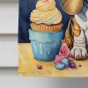 Basset Hound Happy Birthday House Flag Large Porch Sleeve Pole Decorative Outside Yard Banner Artwork Wall Hanging, Polyester, House Size, Multicolor