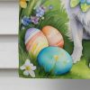 Papillon Easter Egg Hunt House Flag Large Porch Sleeve Pole Decorative Outside Yard Banner Artwork Wall Hanging, Polyester, House Size, Multicolor