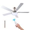 52 Inch 5 blades Ceiling Fan With Dimmable LED Light And Remote Control