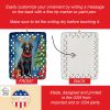 Curly-Coated Retriever Christmas Reindeer Porcelain Ornament Christmas Tree Hanging Decorations for Home Christmas Holiday, Rectangle, Gift