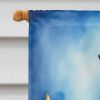 Greyhound Christmas Reindeer House Flag Large Porch Sleeve Pole Decorative Outside Yard Banner Artwork Wall Hanging, Polyester, House Size, Multicolor