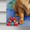 Tibetan Mastiff Christmas Reindeer House Flag Large Porch Sleeve Pole Decorative Outside Yard Banner Artwork Wall Hanging, Polyester, House Size, Mult