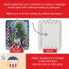 Harlequin Great Dane Christmas Reindeer Porcelain Ornament Christmas Tree Hanging Decorations for Home Christmas Holiday, Rectangle, Gift, Multicolor