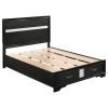 Urbana Black Full Storage Panel Bed