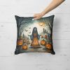 La Llorona Skeleton Spooky Halloween Throw Pillow Machine Washable, Indoor Outdoor Decorative Pillow for Couch, Bed or Patio, 18Hx18W