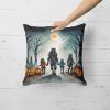 Werewolves Spooky Halloween Throw Pillow Machine Washable, Indoor Outdoor Decorative Pillow for Couch, Bed or Patio, 18Hx18W