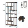 Bookshelf, 7-Tier Bookcase 10 Open Display Shelves