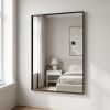 40"x48" Bathroom Wall Mounted Mirror Vanity Rectangular Mirror with Deep Frame, Black