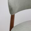 Laurel Green Flannelette Upholstered Dining Chair with Walnut Solid Wood Legs, Armless Chair Set of 2 for Kitchen, Restaurant, Living, Meeting Room