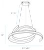 Finesse Decor Oslo Integrated LED Chandelier, Dimmable, Black