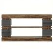 3-Tier Console Table 63 Inch Farmhouse Hallway Sofa Table Wood Storage Organizer Living Room Decorative Shelves